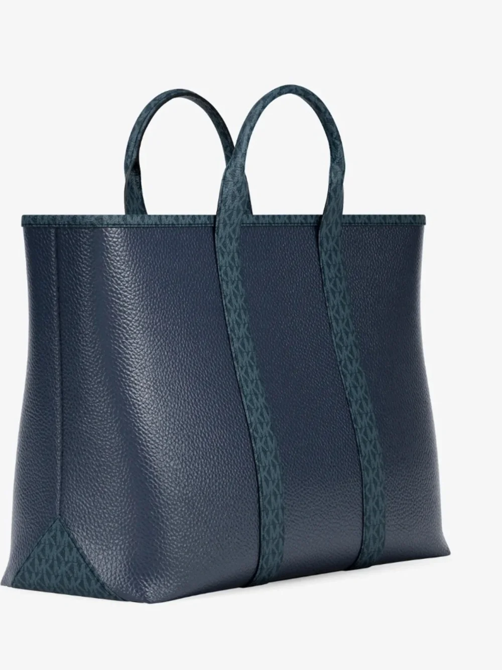 Michael Kors Cooper Medium Pebbled Leather and Signature Logo Tote Bag